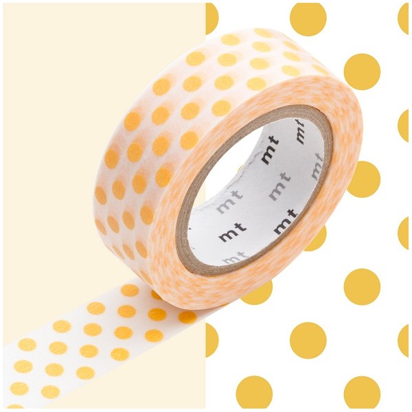 Masking Tape Ruban Adhesif Japonais 1 P Deco Dot Apricot Chiara Stella Home Chiara